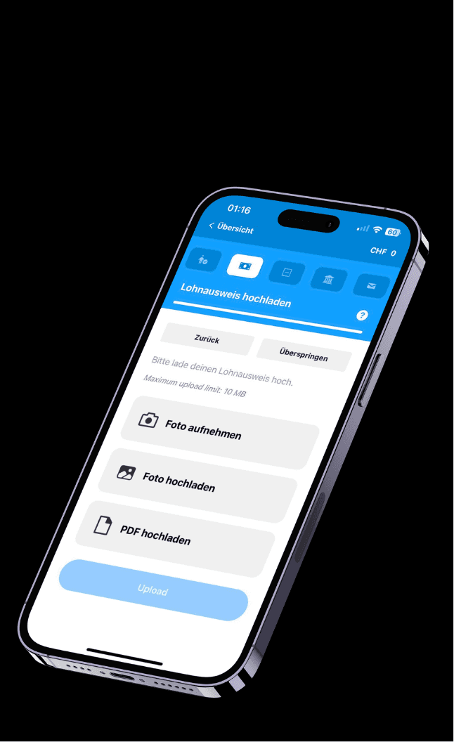 Mobile App: Belege hochladen